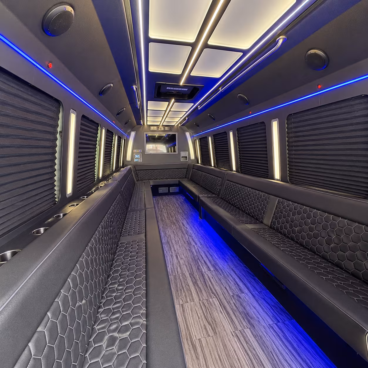 loveland 30 passenger party bus interior