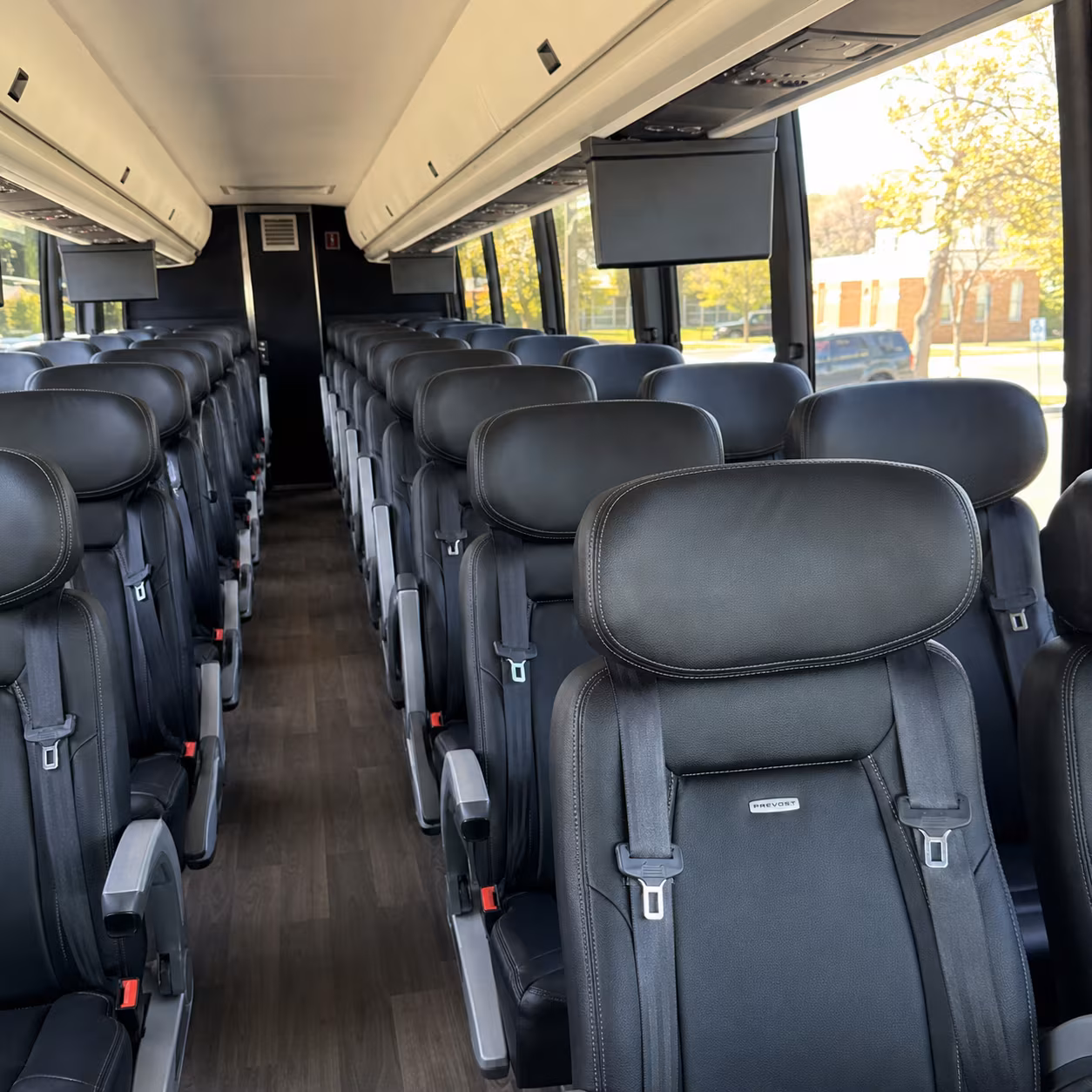 loveland 45 passenger charter bus inside