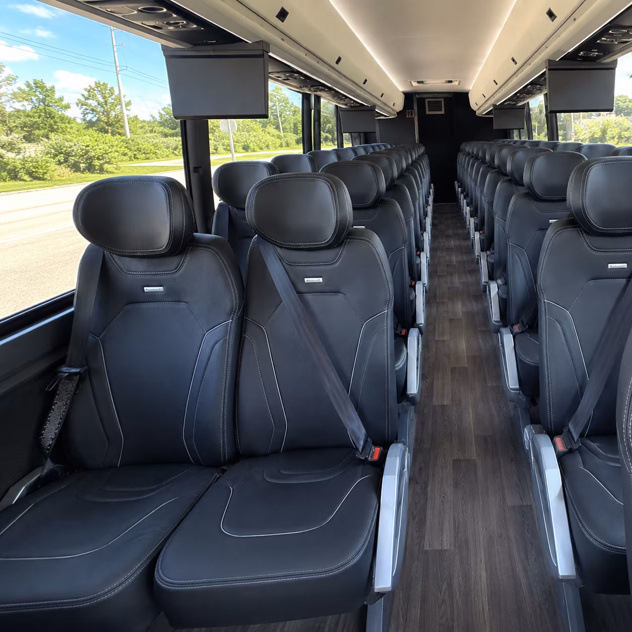 loveland 47 passenger charter bus inside