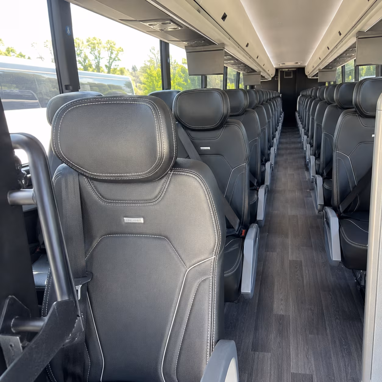 loveland 47 passenger charter bus interior